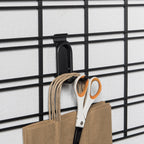 dubbele ophanghaak kort Walltech 6 cm staal zwart