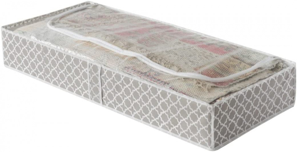 opbergbox 107 cm polypropyleen bruin/wit