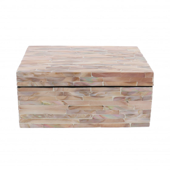 opbergdoos Haiphong mozaïek 20 x 15 x 9 cm roze