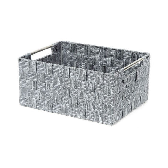 opbergmand toronto 32 x 24 x 15 cm nylon grijs l