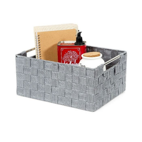 opbergmand toronto 32 x 24 x 15 cm nylon grijs l