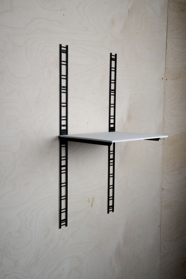 plankdragers Walltech 38,7 cm staal zwart 2 stuks