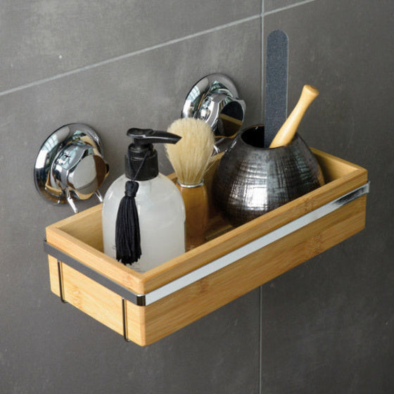 douche- en badrekje 27,6 cm bamboe wit