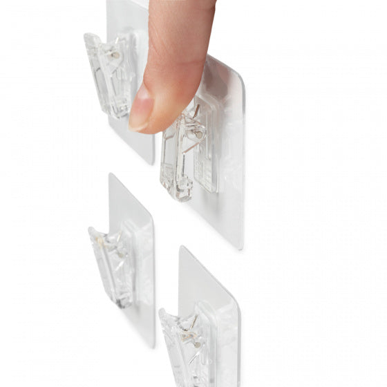 zelfklevende wandklemmen 4,5 cm transparant