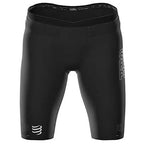 compressieshort Triathlon dames 49-54 cm zwart