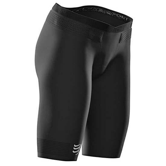 compressieshort Triathlon dames 49-54 cm zwart