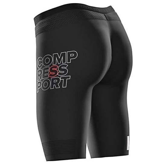 compressieshort Triathlon dames 49-54 cm zwart