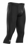 hardloopbroek 3/4 heren polyamide zwart mt XL