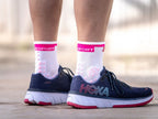 hardloopsokken V3.0 Run High wit/roze maat 35-38
