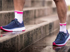 hardloopsokken V3.0 Run High wit/roze maat 35-38