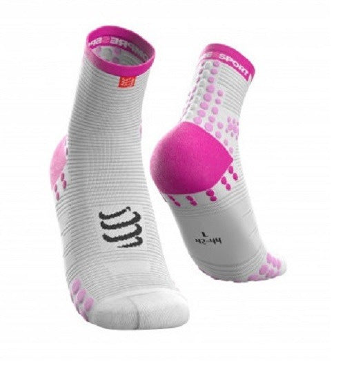 hardloopsokken V3.0 Run High wit/roze maat 35-38