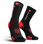 Compressport Racing V3.0 fietssokken zwart/rood maat 35-38