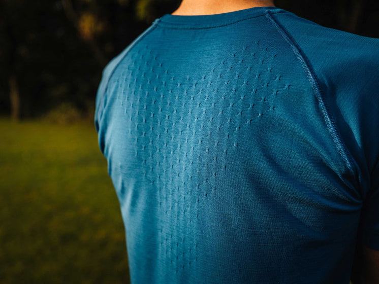 sportshirt SS heren polyamide/polyester blauw mt XL