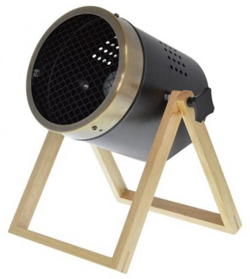 staande lamp mini-spot 30 cm staal 40W zwart/goud