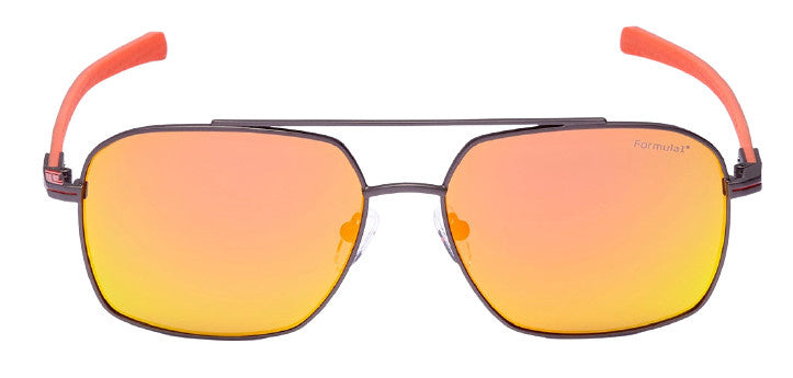 Formula Zonnebril unisex vierkant cat. 4 oranje