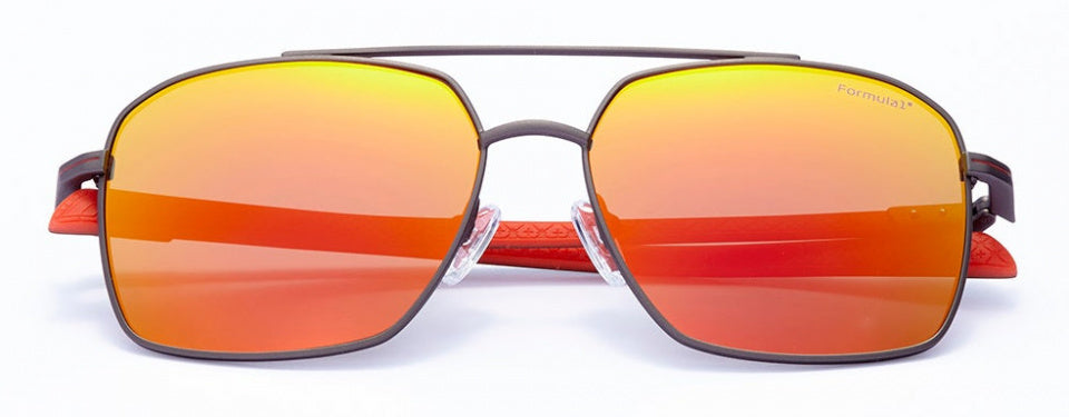 Formula Zonnebril unisex vierkant cat. 4 oranje