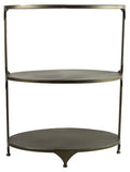bijzettafel Kingston 61 x 31 x 78 cm staal/nikkel grijs
