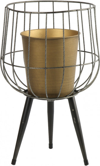 Hi-point Alain bloempot 28 x 44 cm staal goud