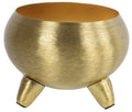 bloempot Farris 16 x 11,5 cm staal/nikkel goud