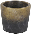 bloempot Inga 14 x 12,5 cm keramiek grijs/goud