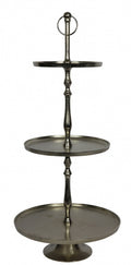 etagère Lucy 40 x 91 cm staal/nikkel zilver
