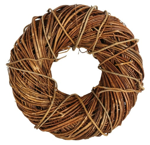 kerstkrans Kastor 35 x 11 cm ratan bruin