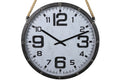 klok Luke rond 58 cm staal/nikkel grijs