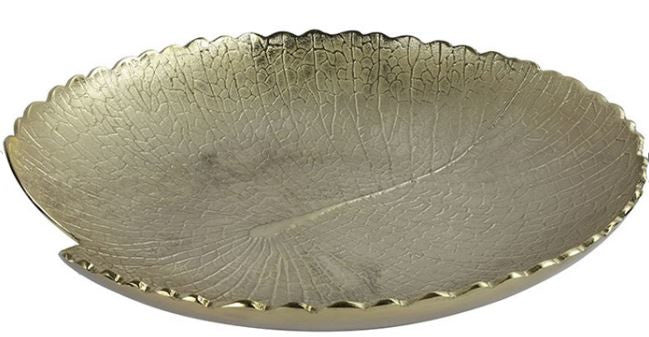 Hi-point Dyon ornament schaal 57 x 12 cm nikkel goud