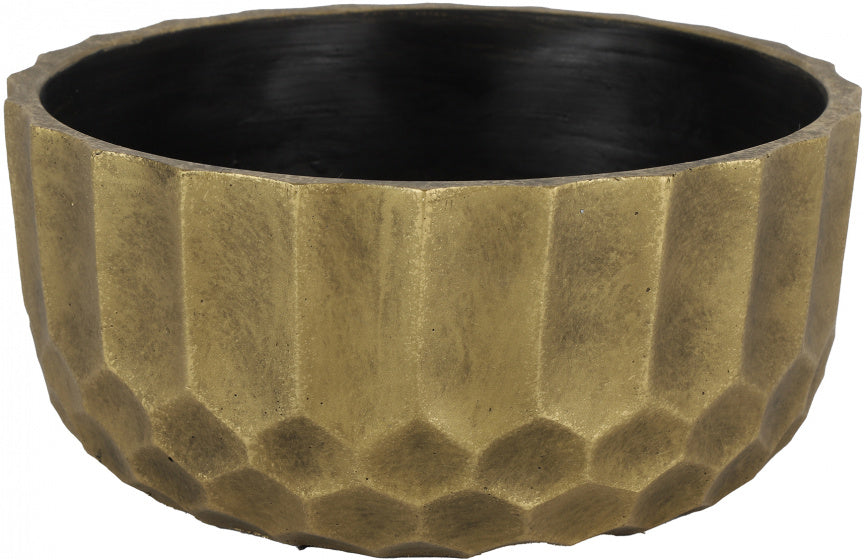 schaal Jiska 24 x 13 x 11,7 cm keramiek goud