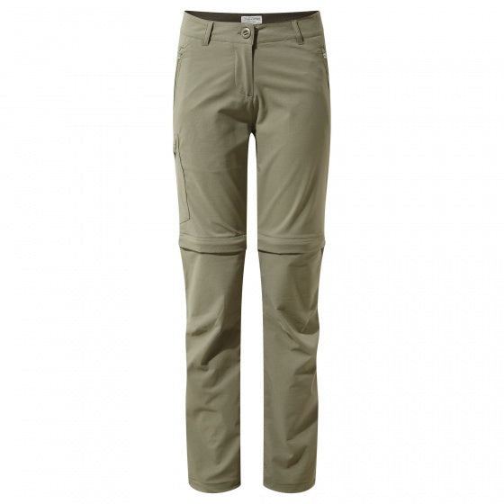 afritsbroek NosiLife Pro II Convertible dames kaki maat 46/L