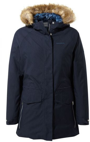 outdoorjas Sakura dames polykatoen navy maat 38