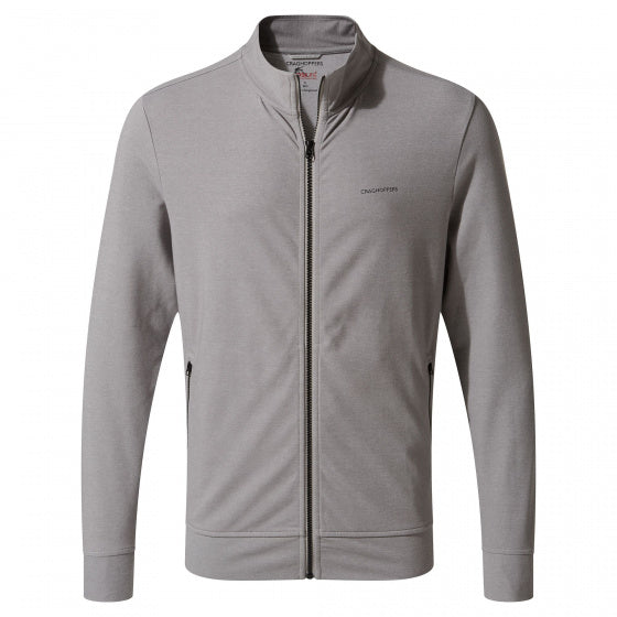 outdoorvest Alba heren polyester/katoen lichtgrijs maat S