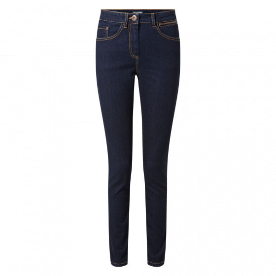 spijkerbroek Ellory dames katoen donkerblauw mt 40 S