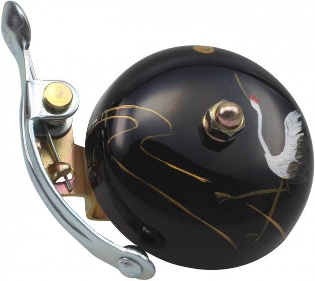 Crane suzu bell - hand painted - tsuru
