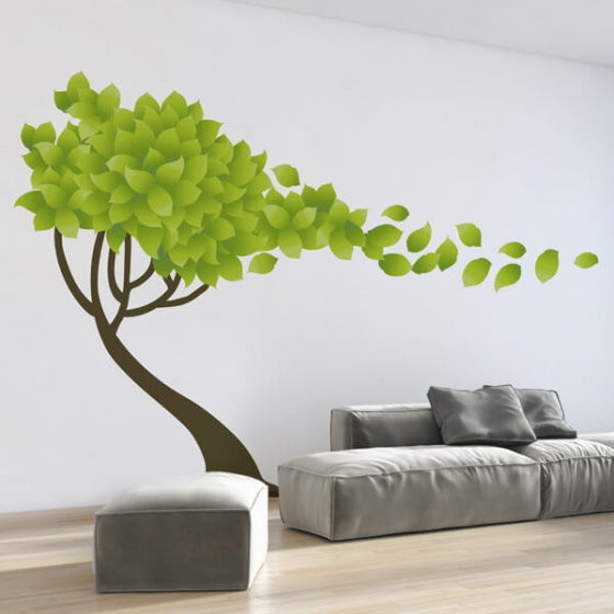 Crearreda Muursticker Tree 220 x 300 cm vinyl groen 17-delig