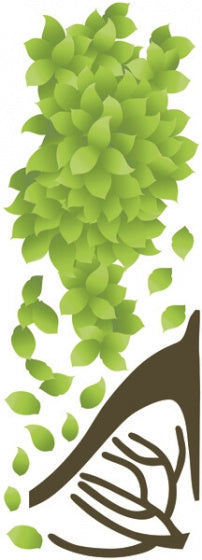 Crearreda Muursticker Tree 220 x 300 cm vinyl groen 17-delig