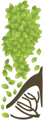 Crearreda Muursticker Tree 220 x 300 cm vinyl groen 17-delig