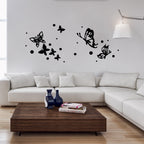 muurstickers vlindersilhouetten 47 x 70 cm zwart