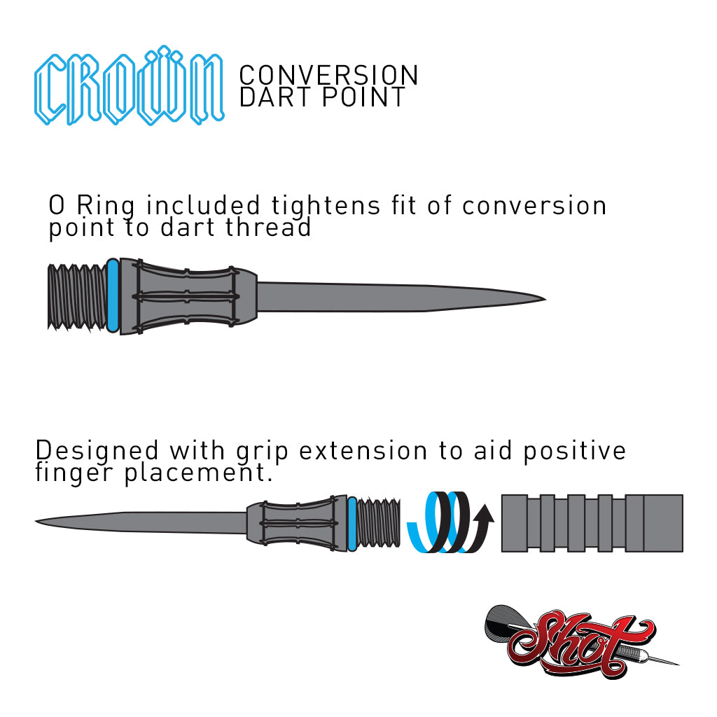 Shot Crown Conversion Points Silver 38mm