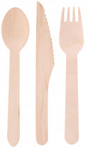 bestekset 16 cm hout blank 12-delig