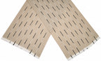 sjaal dames 180 x 65 cm polyester naturel/zwart/wit one-size