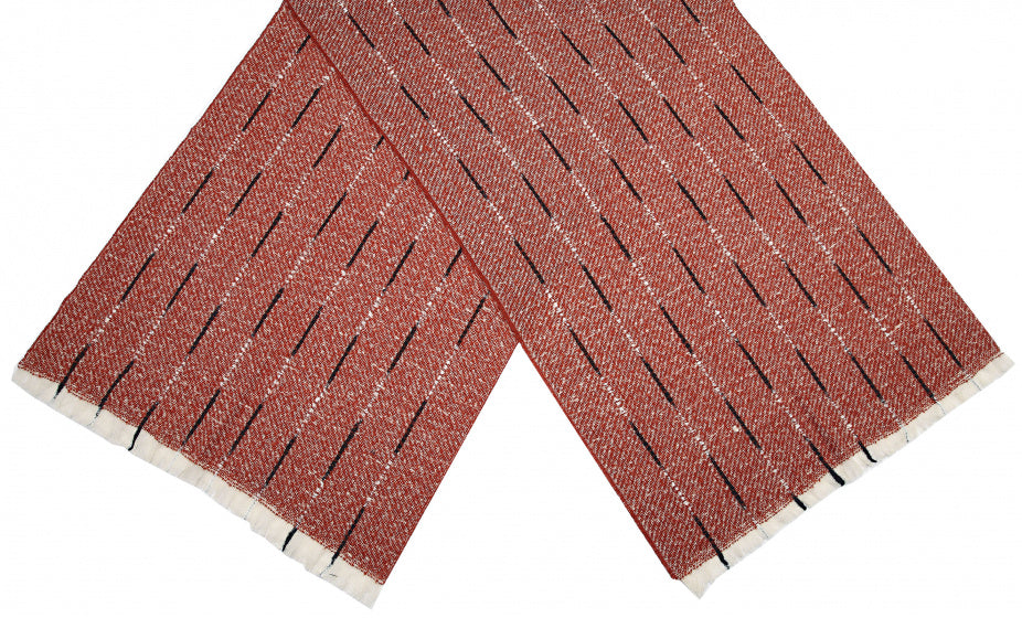 Cwi Sjaal dames 180 x 65 cm polyester rood/zwart/wit one-size