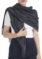 Cwi Sjaal dames 180 x 70 cm viscose grijs one-size