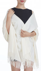 Cwi Sjaal dames 180 x 70 cm viscose wit one-size