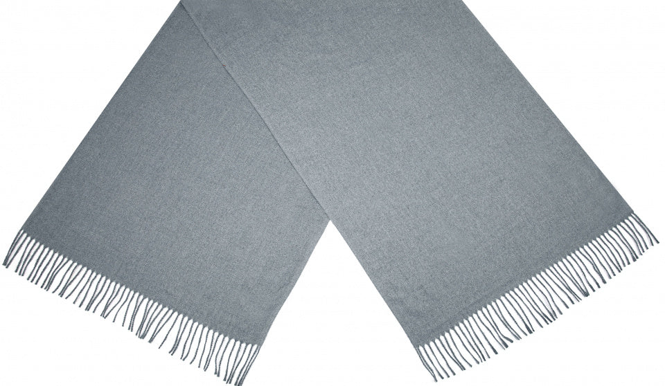 Cwi Sjaal effen dames 180 x 72 cm polyester grijs one-size