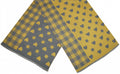 sjaal Geruit dames 180 x 63 cm polyester/viscose geel