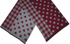 Cwi Sjaal Geruit dames 180 x 63 cm polyester/viscose rood