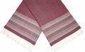 sjaal Gestreept dames 180 x 65 cm polyester donkerrood