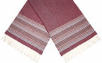sjaal Gestreept dames 180 x 65 cm polyester donkerrood