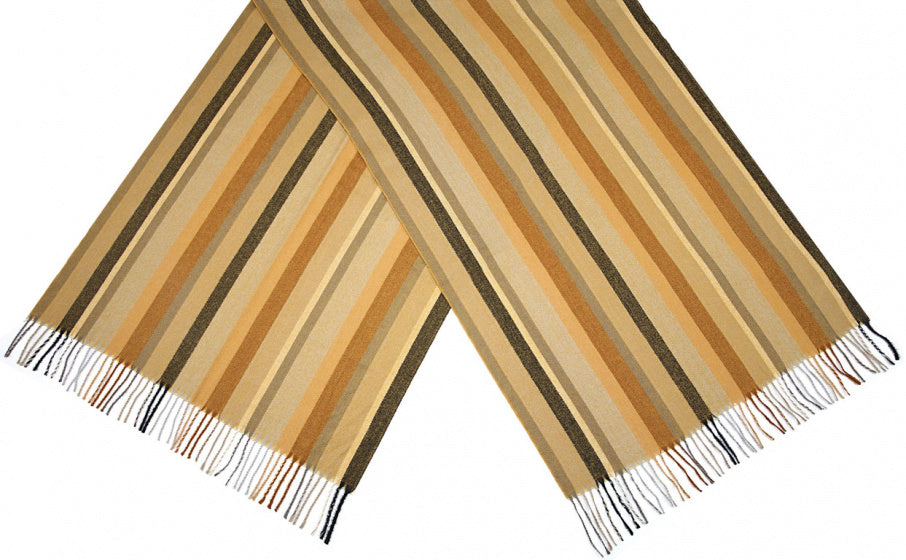 Cwi Sjaal Gestreept dames 180 x 65 cm polyester geel